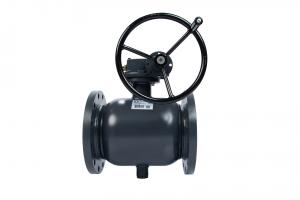 Кран шаровой DN600 PN16 FF/RB/WG (фланцевый, с редуктором, стандартный проход) Ридан RJIP Premium 065N0286GR
