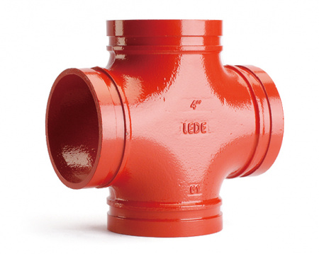 Короткая крестовина под муфту LedeGroove ДУ100, 4" (114мм)